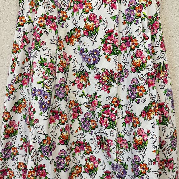 NWT NANETTE LEPORE A-Line Mini Dress Cut-Out Back in Multi Floral Print - Picture 4 of 13